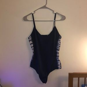 Blue tie dye body suit (low scoop)